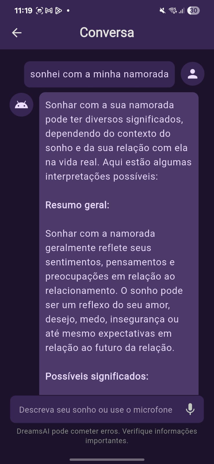 My Dreams AI - Sonho